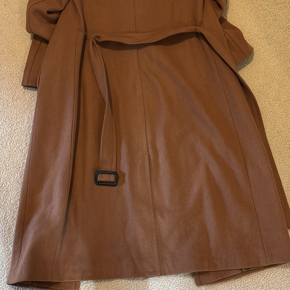 Men's Brown Double-Breasted Trench Coat - Picture 10 of 10